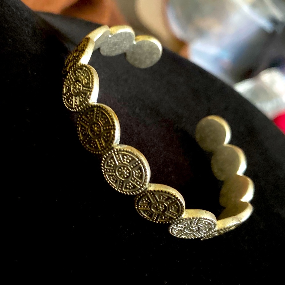 Lucky Brand Two Tone Bali Cuff Bracelet
